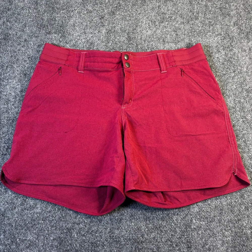 Kuhl Women's Burgundy Snap Waist Outdoor Hiking Shorts Size‎ 12